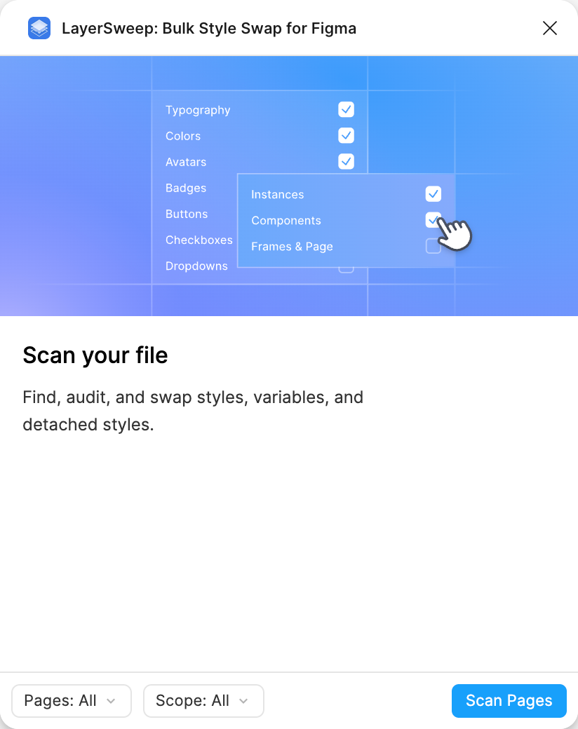 LayerSweep Scan view